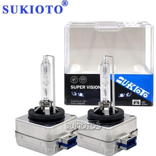 SUKIOTO 2PCS New Original 25W D8S Xenon HID Car Light Replacement Bulbs 12V 6000K 8000K 5000K 4300K D8S Auto Headlamp Lights