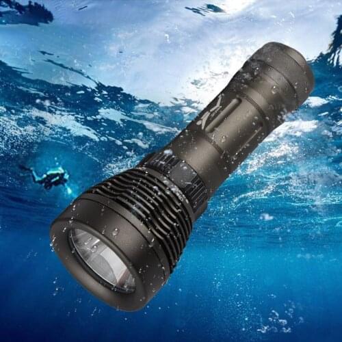 T6 Diving LED Flashlight IP68 Waterproof Flashlight Police SWAT Tactical Heavy Duty Flashlight 4-Modes Zoom Outdoor Flashlight