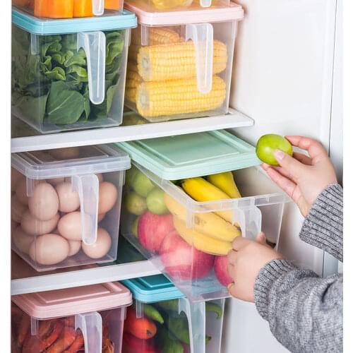 Wonderful Refrigerator Organizer Trays Bins Pantry Cabinet Storage Box Fridge Fruits Vegetable Container Storage Basket