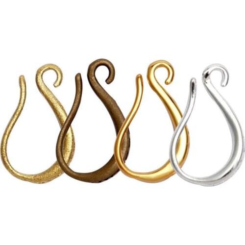 20pcs 10x15mm Earring Hooks Brass French Wire Settings Base Settings for DIY Earrings Ear Jewelry Findings Making