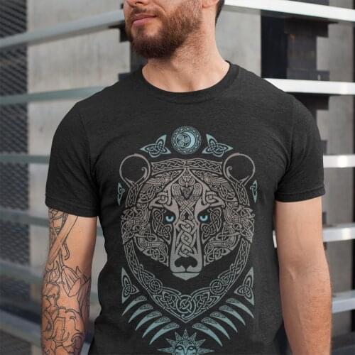 Forest Lord Viking Valhalla Son Of Odin T-Shirt Men Odin Viking 100% Cotton Tee Shirt Short Sleeve T Shirts Graphic Tops