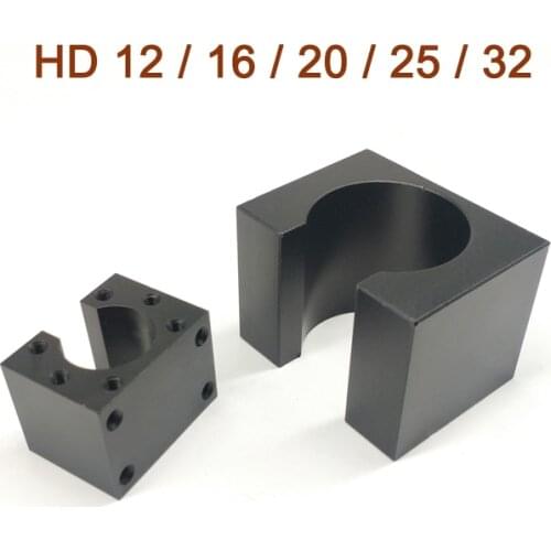 1pc Ballscrew Nut Housing Seat Mount Bracket Holder HD16 For Sfu1605 1204 black aluminium Ball Screw Bolt Set CNC parts