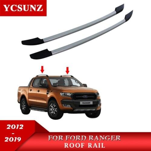2019 Roof Rails Rack Carrier Bars Side Rail For Ford RangerT6 T7 2012 2013 2014 2015 2016 2017 2018 2019 Double Cabin Sliver