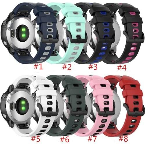 26 22 20mm Smart WatchBand Straps For Garmin Fenix 6 6S 6X Pro 5X 5 5S 3HR D2 S60 Watch Quick Release Silicone Easyfit Wristband