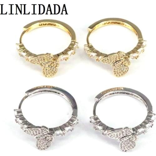 3 Pairs Fashion Butterfly Charm Earrings Shiny Bling Cubic Zirconia Jewelry Exquisite Stylish Earrings for Women