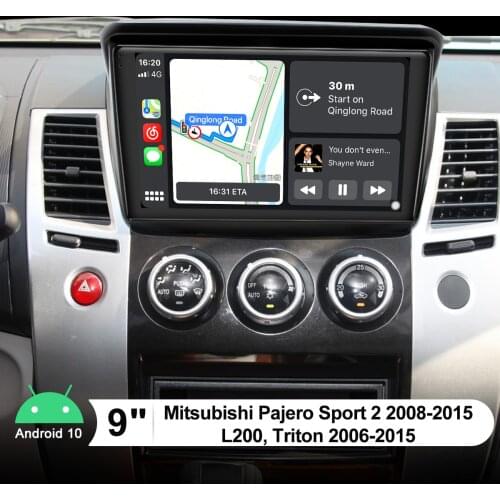 9" Android Navigation Car Video Players Central Multimedia Bluetooth Carplay For Mitsubishi Pajero Sport 2 L200 Triton 2006-2015