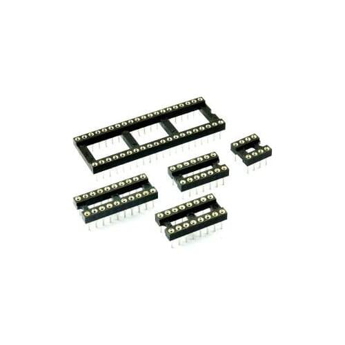 IC Sockets Adaptor Solder Type Socket hole spacing 2.54MM chip holder 6p 8p 14p 16p 18p 20p 24p 28p 32p 40p 42p