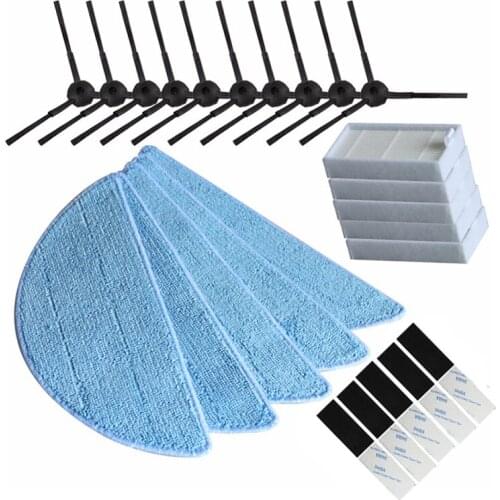 10x side Brush+5x hepa Filter+5xMop Cloth+5xic paste accessories for ilife v5s ilife v5 pro x5 V5 V3 V50 vacuum cleaner parts