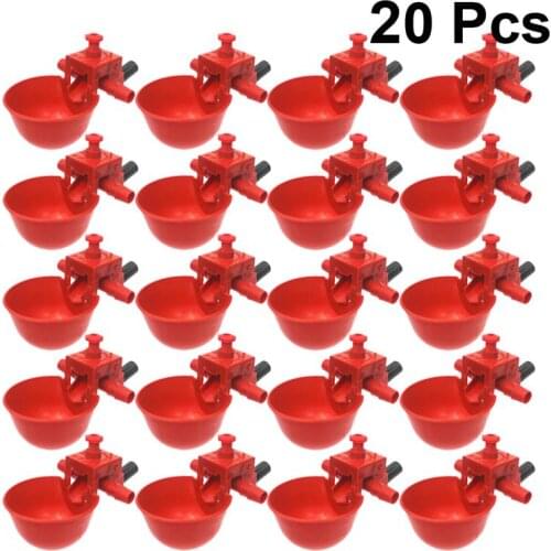 20PCS Pigeon Automatic Drinking Bowl Chicken Quail Adjustable Water Volume Drinking Bowls Adjustable Automatic Drinking Fountain