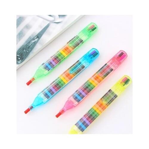 BalleenShiny Children Painting Toys 20 Colors Wax Crayon Baby Funny Creative Educational Oil Pastels Kids Graffiti Pen Art Gift