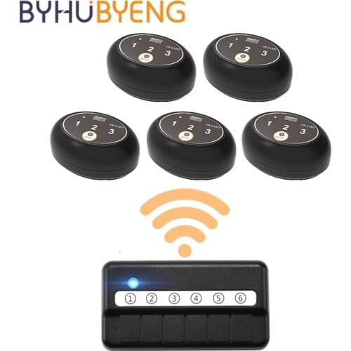 BYHUBYENG Wireless Office Call Customer Center Botao Sem Fio Boton De Panico Bureau Buzzer Button Calling System Campanilla