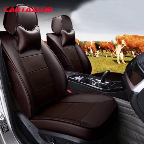 CARTAILOR Genuine Leather Automobiles Seat Covers for BMW 5 Series Car Seat Cover Cowhide Cushion Supports Auto Seats Protection