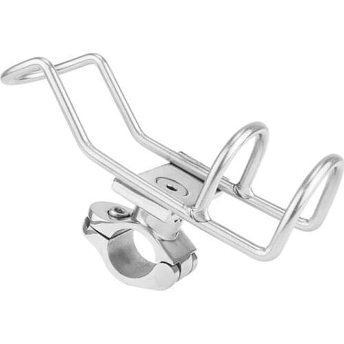 Marine Grade Stainless Steel 316 fishing rod rack holder pole bracket support clamp on