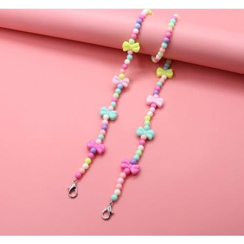 Children Eyeglass Cord Acrylic Beaded Glasses Chain Women Men Sunglasses Cord Retainer Holder Eyewear Lanyard Neck Strap Ropes