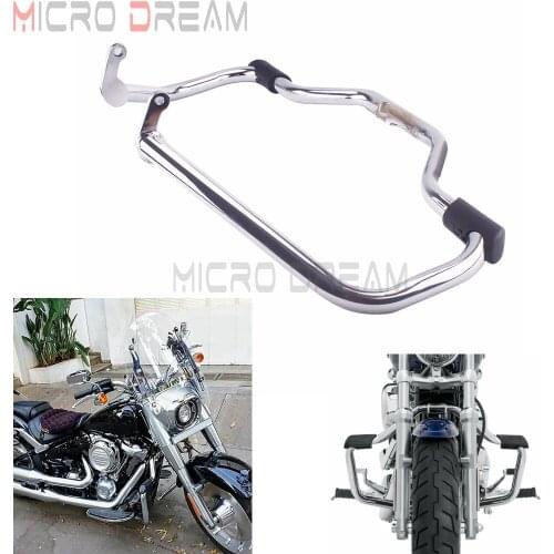 For 2018 FLHCS Softail Heritage Classic FLSL Steel Highway Engine Crash Bar Guard Bumper for Harley Fat Boy Street Bob 2018-2020