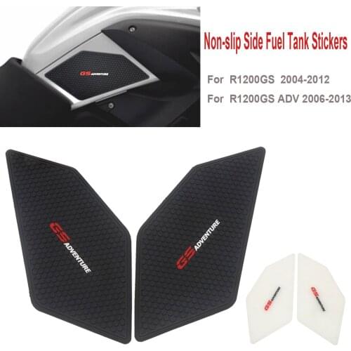 For BMW R1200GS R 1200 GS ADV Adventure 2004 - 2013 Motorcycle Non-slip Side Fuel Tank Stickers Waterproof Pad Rubber Sticker