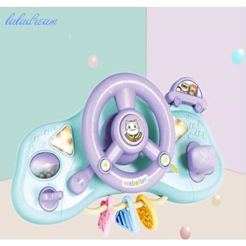 Creative musical Electric Simulation Light Music Driving Steering Wheel Childrens Educational Toys for Kids Games best Gifts