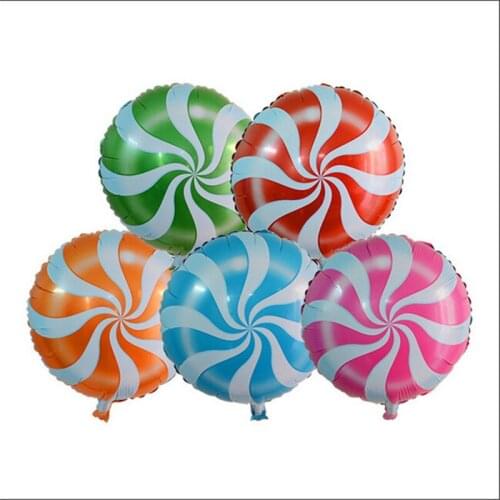New Arrival 50pcs 18inch Balloon Wholesale Colorful Candy Foil Balloons Round Aluminum Balloon Wedding Party Decoration Balloon