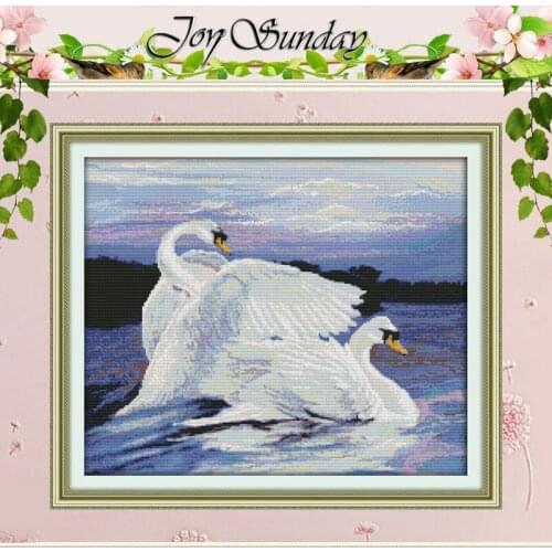 Two Swans Pattern Counted Cross Stitch 11CT 14CT Cross Stitch Set Wholesale Animals Cross-stitch Kits Embroidery Needlework