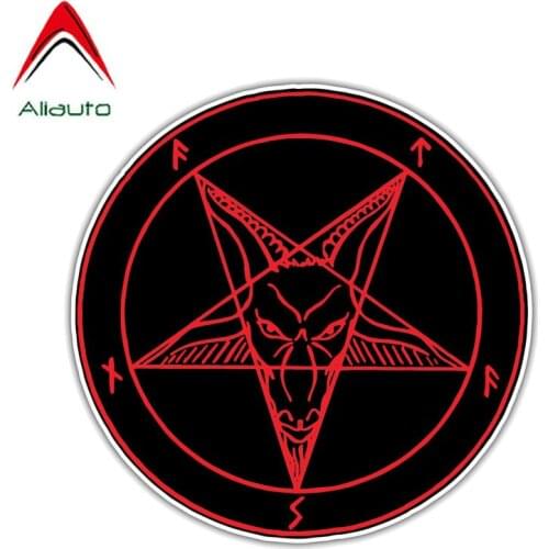 Aliauto Cover Scratch Car Sticker Satan Devil Demon Evil Hell Anti-UV Reflective Waerproof Accessories PVC Decal,10cm*10cm