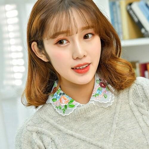 New eyelash fairy wild lace water soluble sweet sleeveless cotton fashion Fake collar shirt wild chiffon organza embroidery