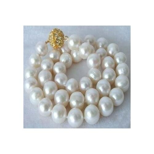 Huge! Jewellery AAA +14 mm south sea shell pearl necklace. White