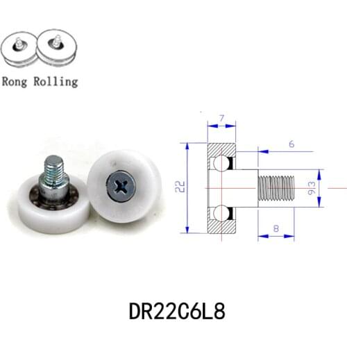 22X7 POM material encapsulated bearing,roller diameter 22mm,thickness 7mm,drawer pulley,furniture pulley