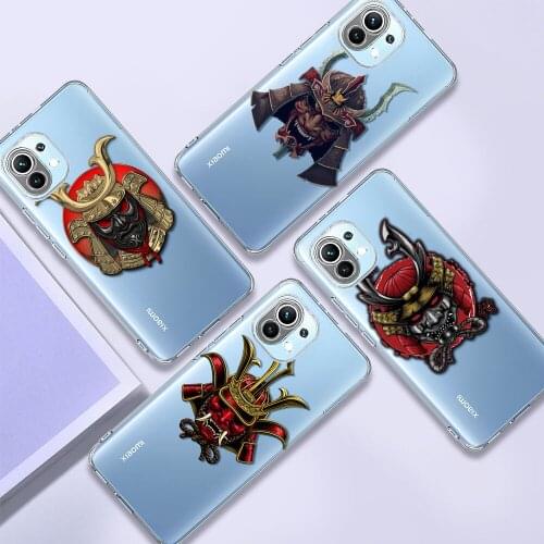 TUP Clear Case for Xiaomi Mi Poco X3 NFC M3 F3 11 10T Pro Note 10 Lite 9T Transparent Soft Phone Cover Samurai Ninja Ghost mask