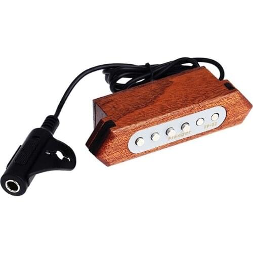 Flanger FP-02 Magnetic Soundhole Pickup Transducer Wooden for 39"/40"/41"/42" Acoustic Guitar Music Amplifier Pickup