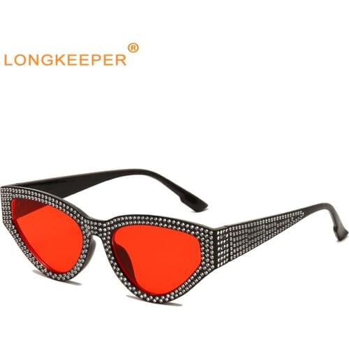 Luxury Vintage Crystal Diamond Sunglasses Women Fashion Punk Glasses Cat Eye Shapes Big Frame Sun Glasses Oculos de sol