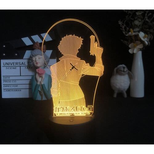 Anime Led Light Cowboy Bebop Spike for Bedroom Decor Night Light Kids Children Birthday Gift Manga Cowboy Bebop 3d Lamp Bedside