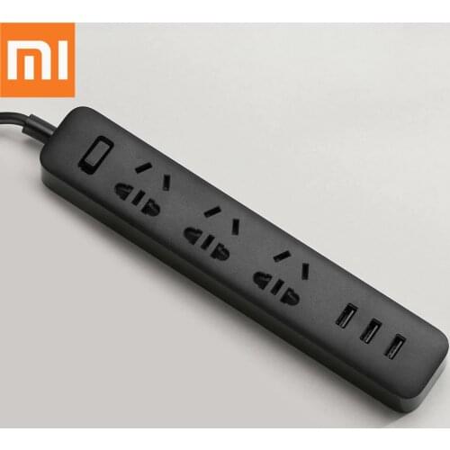 Original Xiaomi Smart Home Electronic Power Strip Socket Fast Charging 3 USB + 3 Sockets Standard Plug Interface Extension EU US
