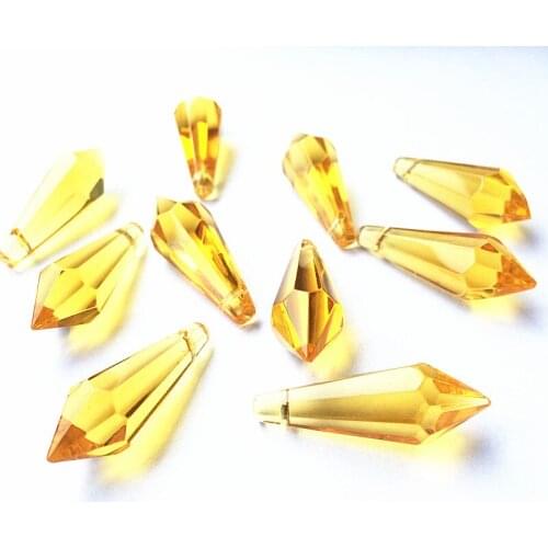 Top Quality 500pcs/Lot 35mm Factory Price Gold Crystal Chandelier Accessories/ Crystal Chandelier Pendants/ Crystal Prisms