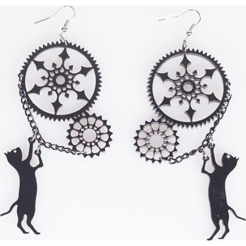 2021 Women Punk Earrings Car Pandent Earrings Charm Hip Hop Girls Gift Cute Stud acrylic jewelry Evening Party Earring