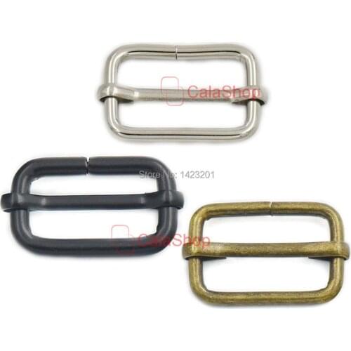150 Pcs / Lot 25mm 1" Metal Triglides Slider For Adjustable Webbing Belt Purse Strap Srtip Snap Wholesale