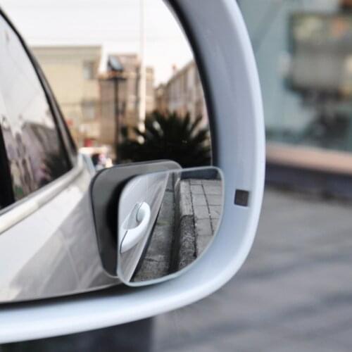 2Pcs Adjustable Car Rearview Convex Mirror Car Square Rearview Mirror Blind Spot Rimless Mirrors
