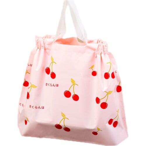 5PCS Cherry Fresh Fruits Drawstring Bag Avocado PouchThicken EVA Plastic Bags for vegetable Orange Pineapple Packaging Bags