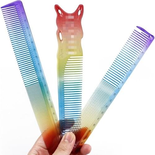 8 Style Double Head Rainbow Comb Anti-static Hair Comb Salon Hairdressing Detangling Cutting Comb Pro Hair Stylist Styling Tools