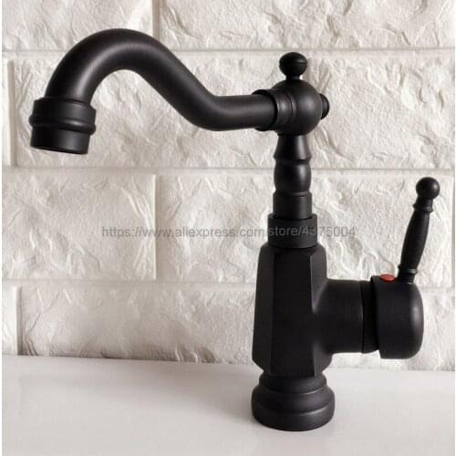 Deck mounted Oil Rubbed Bronze Bathroom Basin Faucet Shower Bath Faucets Sinks Mixer Tap Cold And Hot Water Tap Nnf351