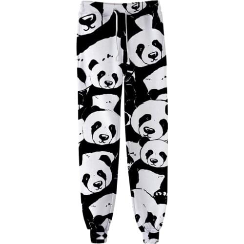 New Sports Sweat Pants Straight Pants Animal Panda 3d Printed Sweatpants Jogging Long Women Men/Women Trousers