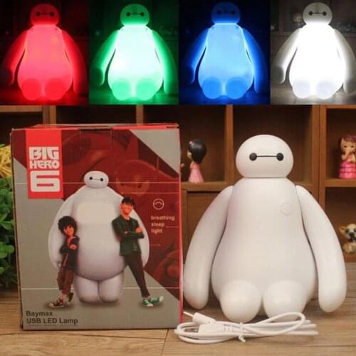 Color Changing Big Hero 6 Baymax USB Charge LED NightLight Table Desk lamps Gift baby kids lights children lamps