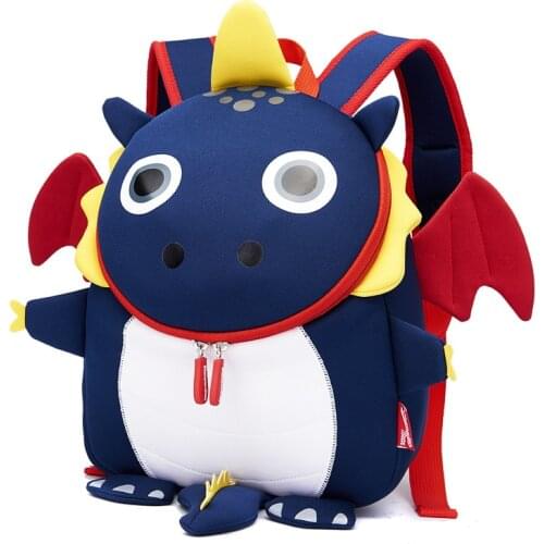 3D Little Dragon School Backpacks for Kids Cute Cartoon Dinosaur Design Toddler Boys Girls Schoolbag Children Animals Backpack