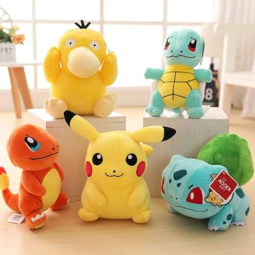 Anime Pikachus Squirtle Bulbasaur Eevee soft plush toys Charmander Exquisite collection Stuffed doll birthday gifts for kid