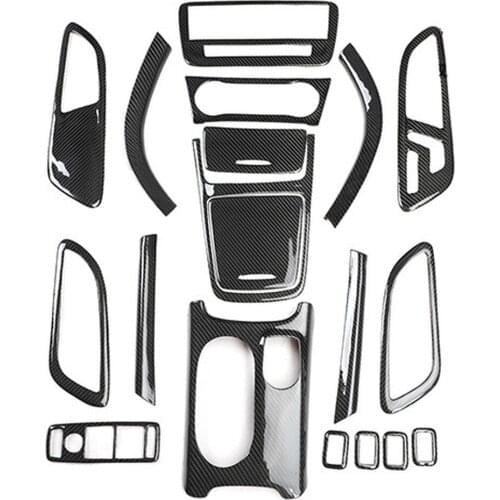 Real carbon fiber kit for Mercedes benz GLA GLC 45 AMG A Class interior stickers carbon fiber interior modification