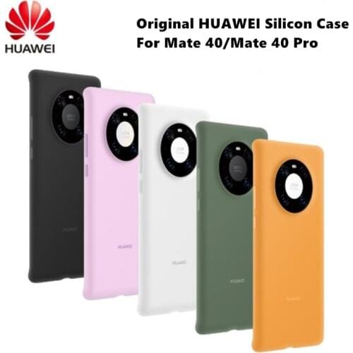 Official HUAWEI Mate 40/40 Pro Original Silicon Case Back Cover with Fiber inside Capa Shell for Mate40/40 Pro phone cover case