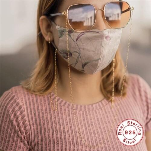 BOAKO 65cm Necklace Mask Chain Strap Hang On Neck Glasses Holder Rope For Women Glasses Strap For Glasses Chains Women Collier