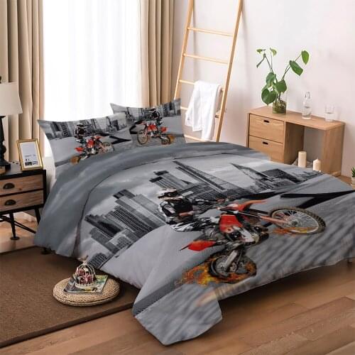 BEST.WENSD Wholesale bedding Digital Printing Grey durability 12 size US AU EU twin bedding set full size bed set for boy man