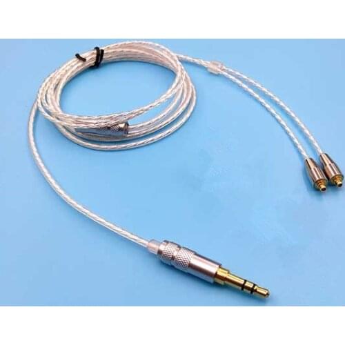 Diy earphone wire silver plated wire mmcx ie80 im50 ue900 tf10 A2DC 0.78qdc