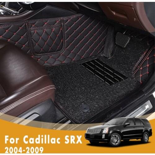 RHD Luxury Double Layer Wire Loop Car Floor Mats For Cadillac SRX 2009 2008 2007 2006 2005 2004 decoration Protect Decor Rugs