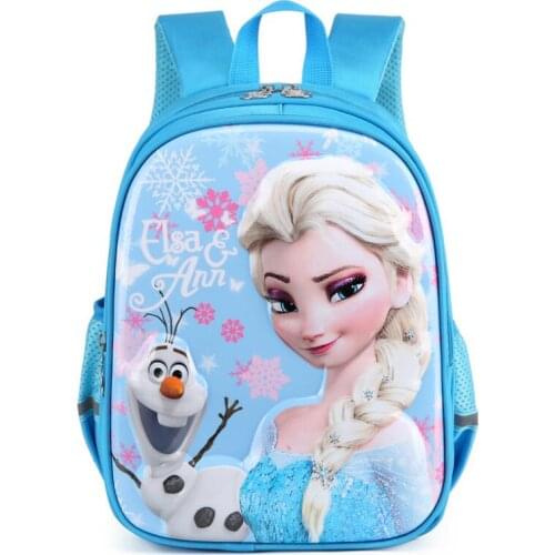 Cartoon Frozen Princess Elsa Backpack 3D children school bags Girls Boys school Backpack kids bag